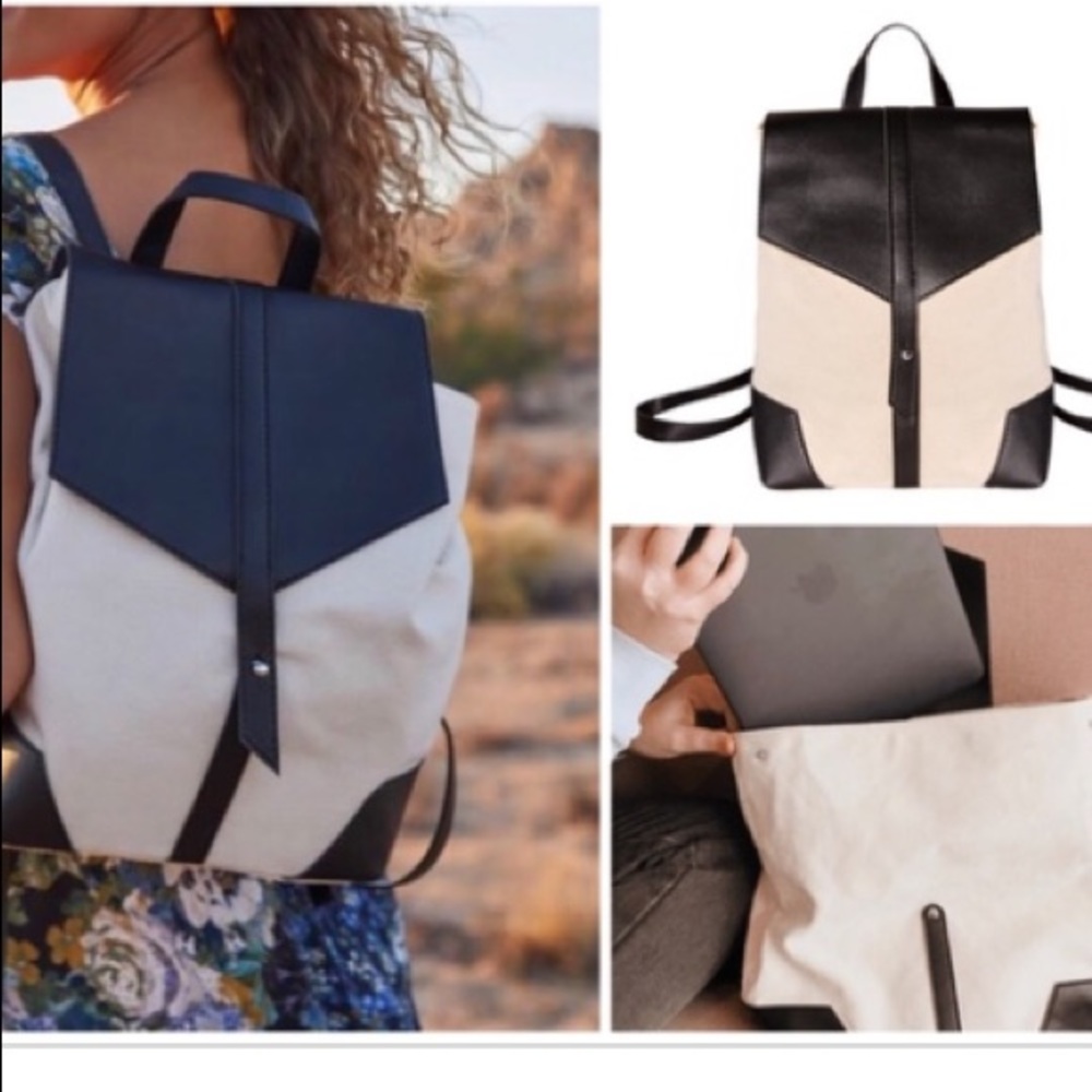 💯DEUX LUX Canvas & Vegan Leather Backpack